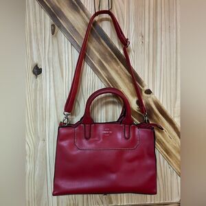 London Fog Crossbody Satchel Red